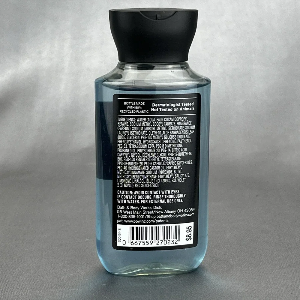 Bath & Body Works Ocean 3pc Gift Set Bundle for Men Candle & Body Wash Full Mini